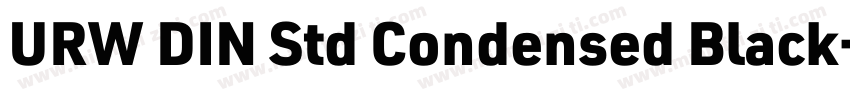 URW DIN Std Condensed Black字体转换